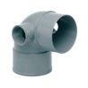 Codo con tomas a 50 Ø PVC | Ibide