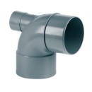 Codo con toma posterior a 50 Ø PVC | Ibide