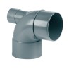 Codo con toma posterior a 50 Ø PVC | Ibide