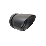 Deflector terminal horizontal vitrificado negro mate | Convesa