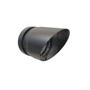 Deflector terminal horizontal vitrificado negro mate | Convesa