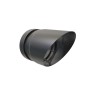 Deflector terminal horizontal vitrificado negro mate | Convesa