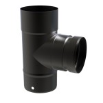Te 90° Ø 80 vitrificado negro mate | Convesa