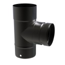 Te 90° Ø 80 vitrificado negro mate | Convesa