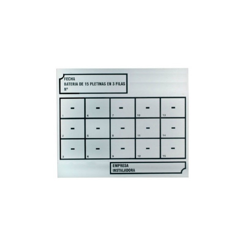 Placa de indentificación de batería | Italsan