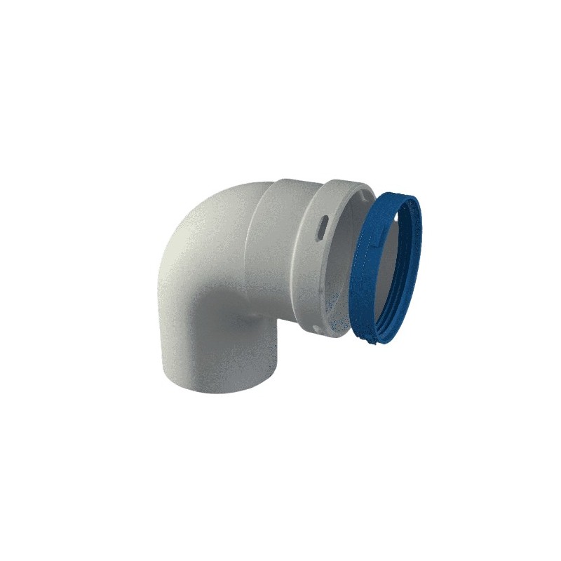 Codo Ø 80 90° Aluminio Blanco | Fig