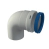 Codo Ø 80 90° Aluminio Blanco | Fig