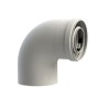 Codo coaxial MH polipropileno/acero | Fig