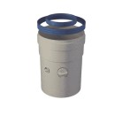 Manguito Coaxial MH con toma muestras Polipropileno/Acero | Fig