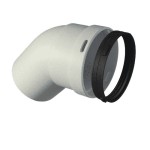 Codo chimenea MH x 45° Polipropileno Bl | Fig