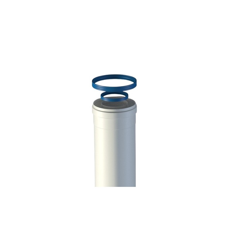 Tubo Coaxial 60/100 MH Aluminio Blanco | Fig