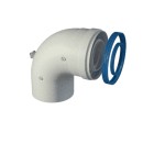 Codo Coaxial 60/100 MH Aluminio Blanco | Fig