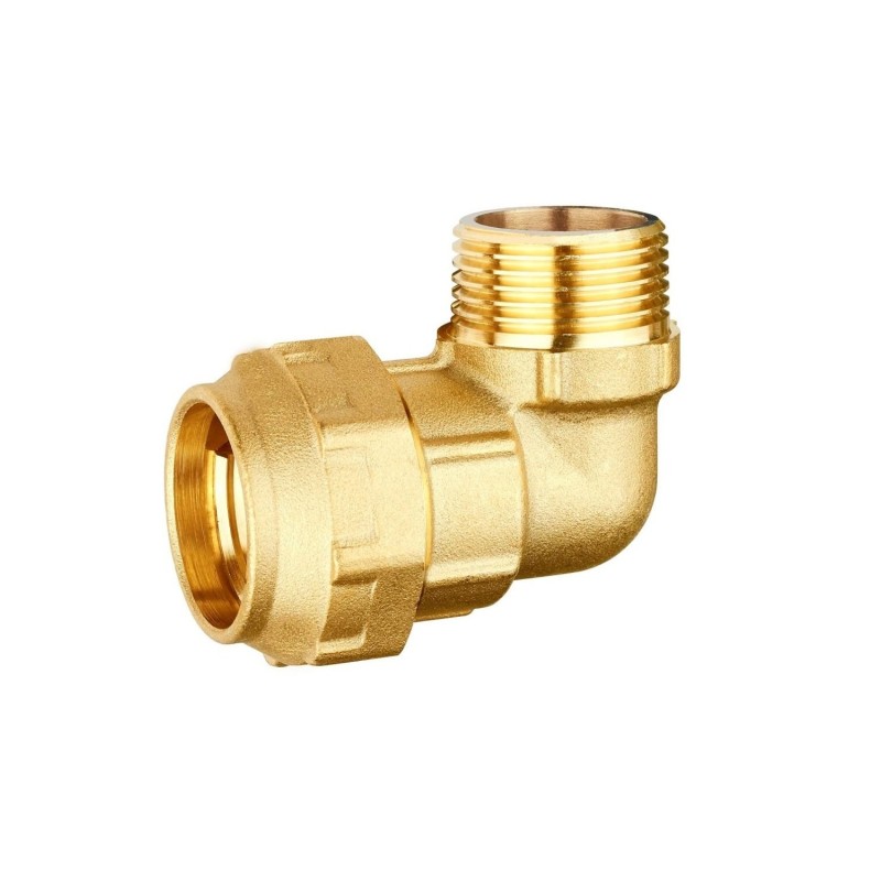 Codo macho de metal para polietileno | Inyectometal