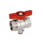 Llave mariposa de esfera con portasonda | Kewel