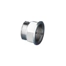 Alargadera M-H de 1 cm de latón cromada | Metalgrupsa