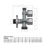 Valvula combinada MAC 1/2x3/8x3/4 | Arco