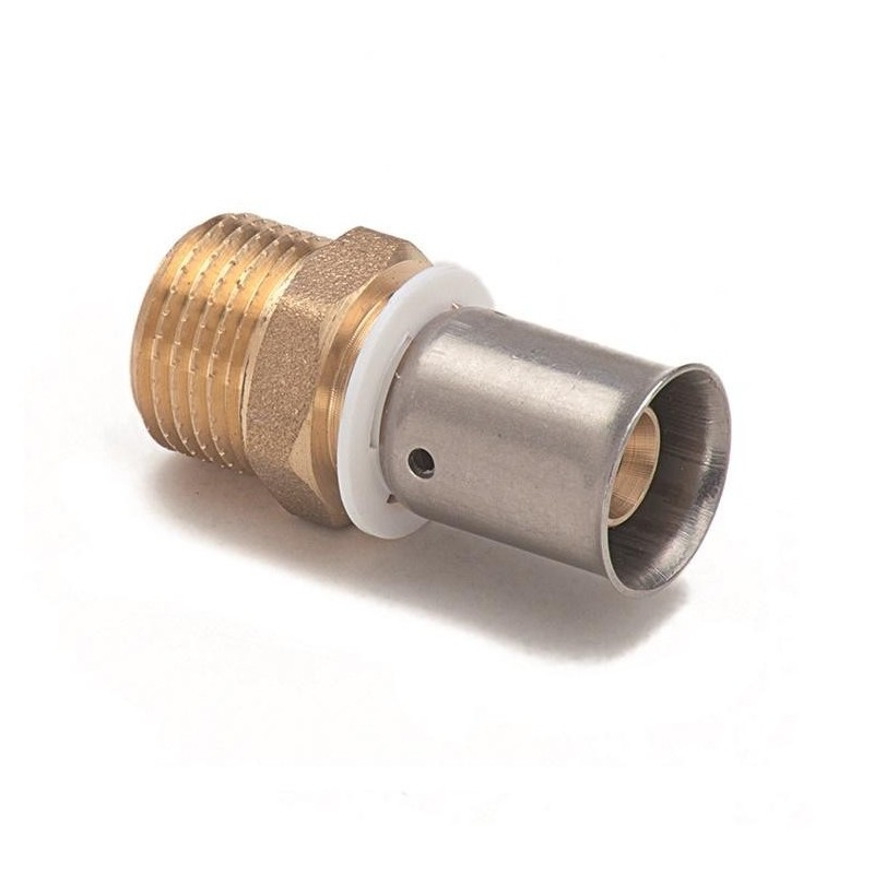 Racor teminal fijo macho para reticulado, Easypress | Barbi