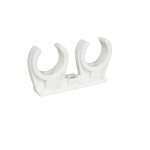 Abrazadera clip blanca doble M-6 | Walraven