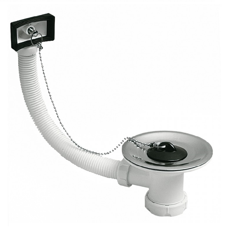 Válvula de desagüe con rebosadero flexible S-161 1 | Jimten