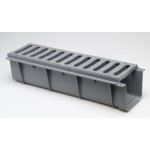 Canaleta con rejilla PVC 520x170 gris | Crearplast