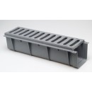 Canaleta con rejilla PVC 520x170 gris | Crearplast