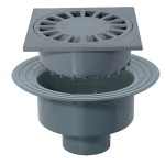 Sumidero caldereta PVC A-22 salida vertical 90 Ø | Riuvert