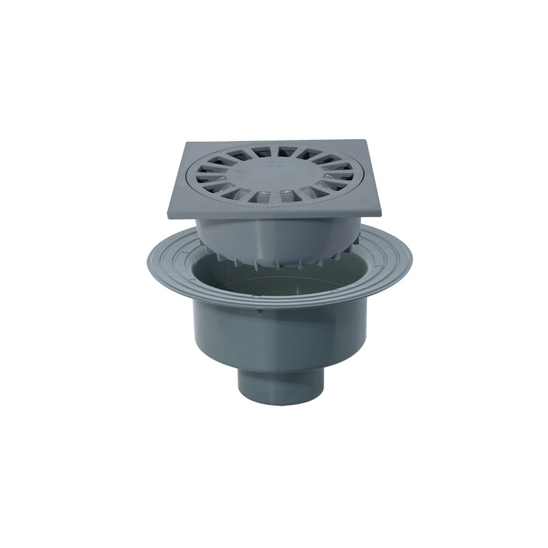 Sumidero caldereta PVC A-22 salida vertical 90 Ø | Riuvert