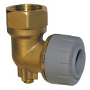 Codo 90° hembra con fijación latón polibutileno | STH