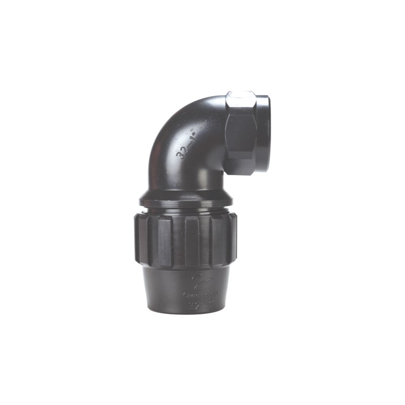 Codo 90° rosca hembra para tubo de polietileno | Crearplast