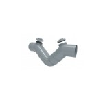 Sifón con registro baja pendiente gris PVC | Ibide