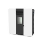 Estufa de pellets First Slim blanca 8kW | Solzaima