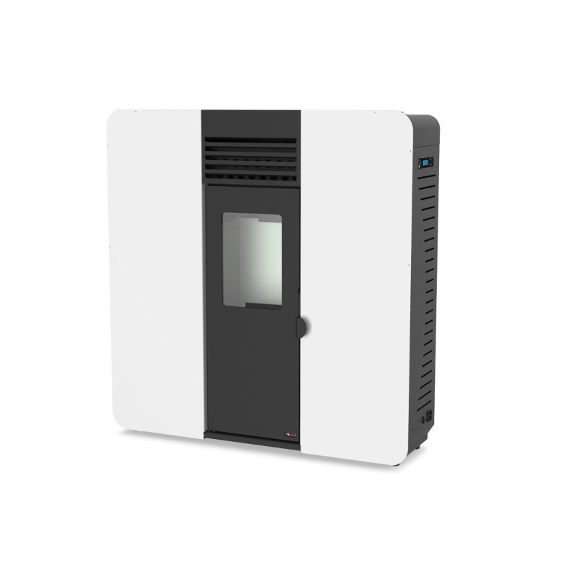 Estufa de pellets First Slim blanca 8kW | Solzaima
