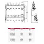 Colector premontado inox + válvulas soporte 3 ctms | Nubeco