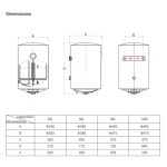 Termo eléctrico vertical Nubeco
