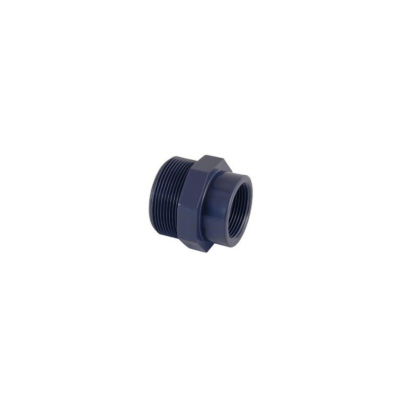 Reducción roscada M-H PVC 1/2" x 3/8" | Cepex