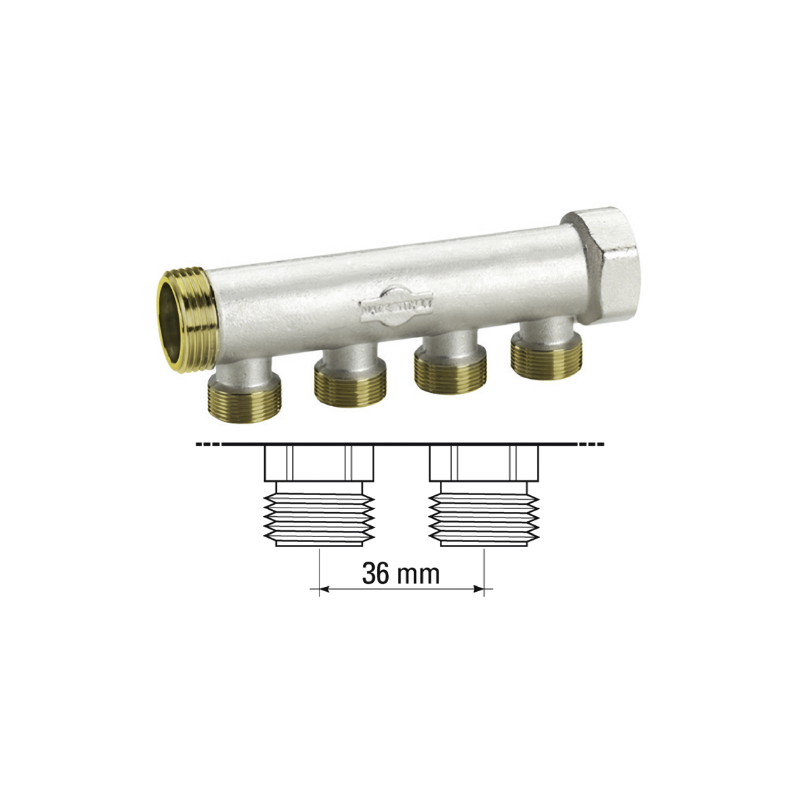 Colector modular de latón 1" | Emmeti