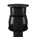 Terminal coaxial vertical 60/100 negro | Fig