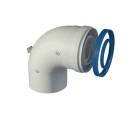 Codo coaxial 90° toma de muestras 60/100 | Fig