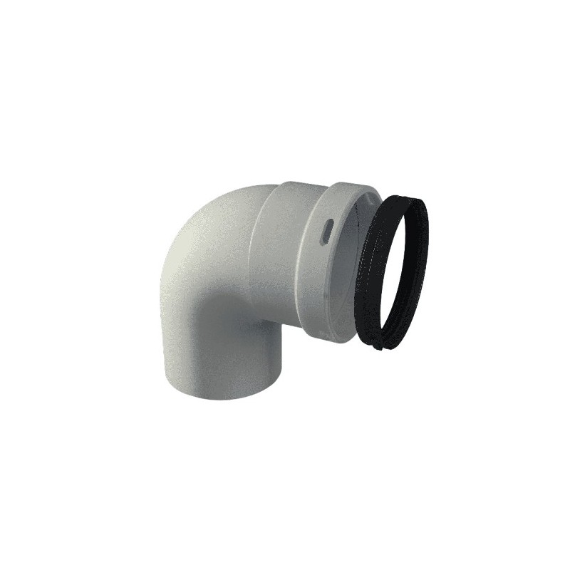 Codo chimenea 90° M-H 80 mm polipropileno | Fig