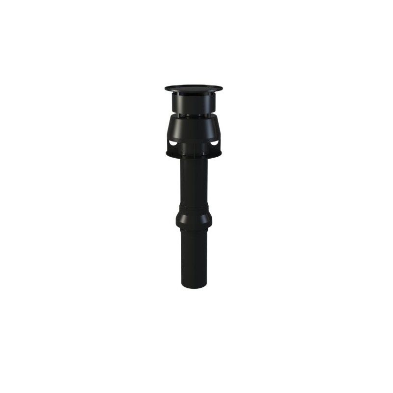 Salida a techo coaxial 60/100 negra | Fig